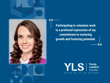 Kaity Hughes YLS Volunteer 'Participating in volunteer work is a profound expression of my commitment to nurturing growth and fostering potential.'